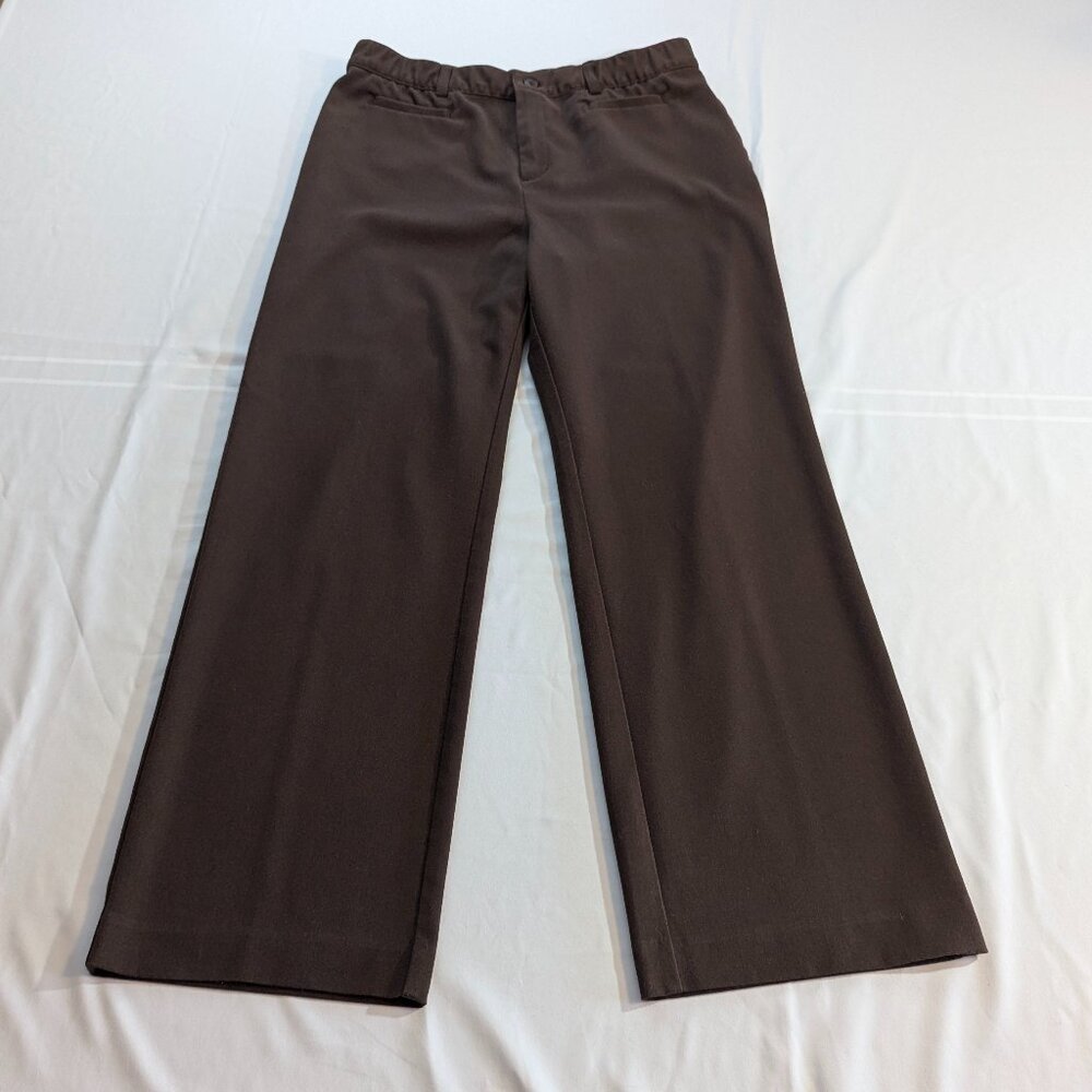 Christopher & Banks Size 10 Short Brown Wide Legged Pants